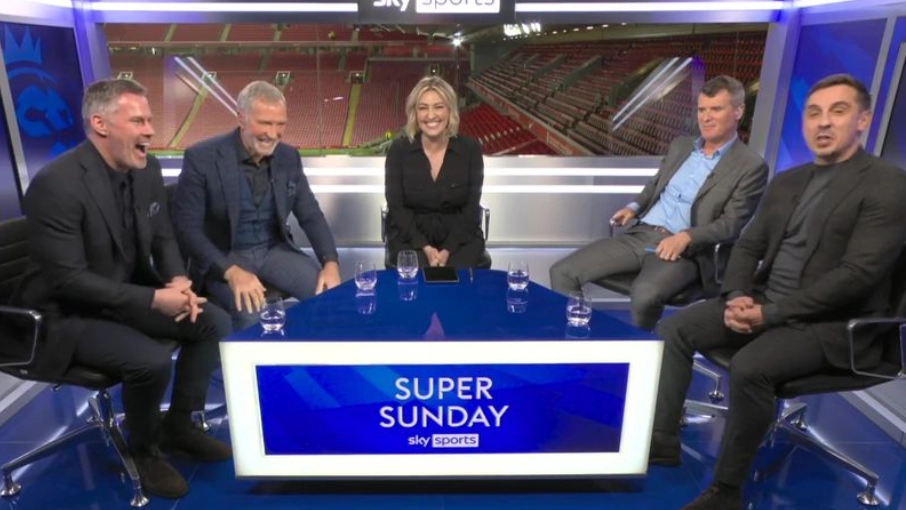 The Sky Sports studio erupted as Kelly Cates roasted Gary Neville to finish the show