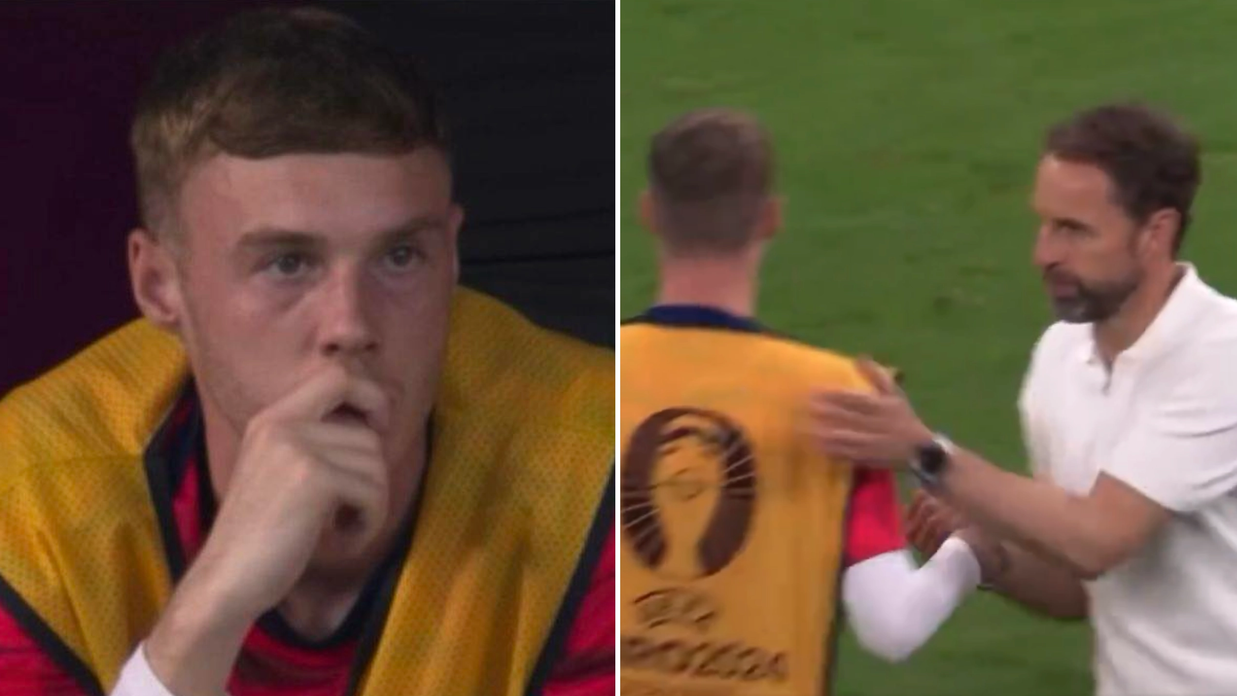 Fans spot Cole Palmer and Gareth Southgate’s awkward exchange at full-time after England draw