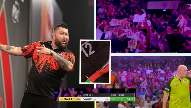 Michael Smith hits first nine-darter since 2011 World Darts Championship in final vs Michael van Gerwen