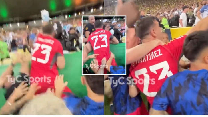 Emiliano Martinez pleads with police to stop violence as they clash with fans ahead of Brazil vs Argentina