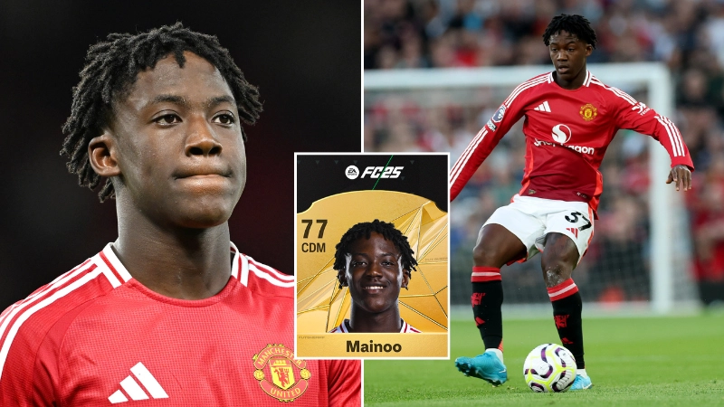 Kobbie Mainoo's card on EA FC 25 has been leaked and his rating has got people talking