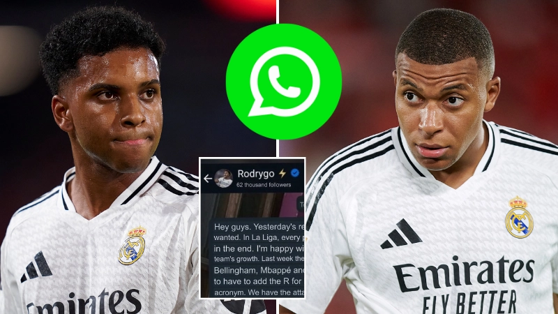 Rodrygo deletes controversial WhatsApp message about Kylian Mbappe and other Real Madrid teammates