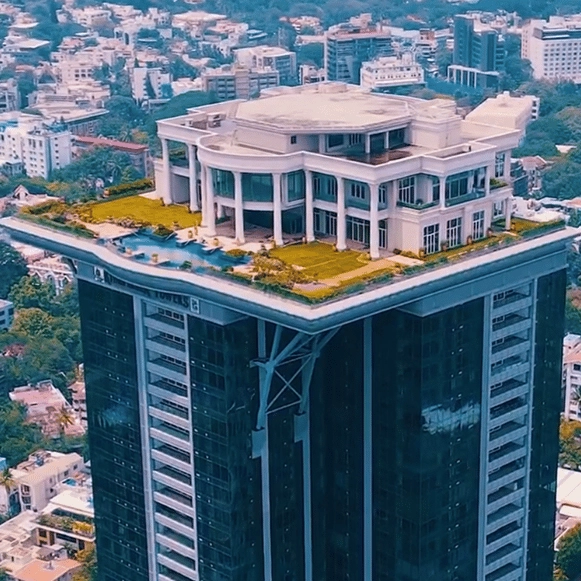 Owner of controversial $20 million 'sky mansion' built on top of 400ft skyscraper has never been in it