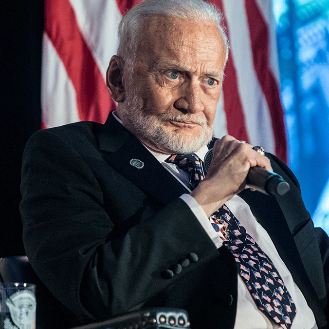 Shocking clip of Buzz Aldrin 'admitting' Moon landing was faked resurfaces