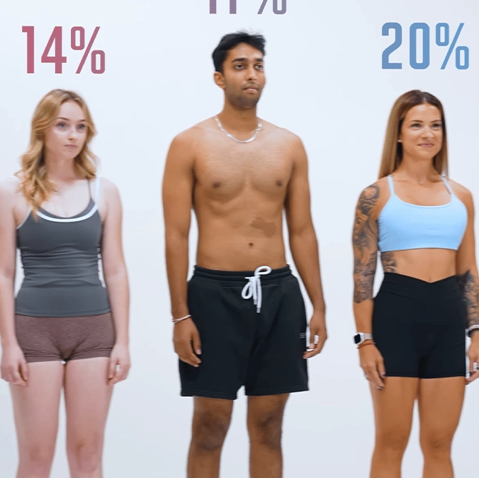 Shocking video reveals what every body fat percentage actually looks like on a person