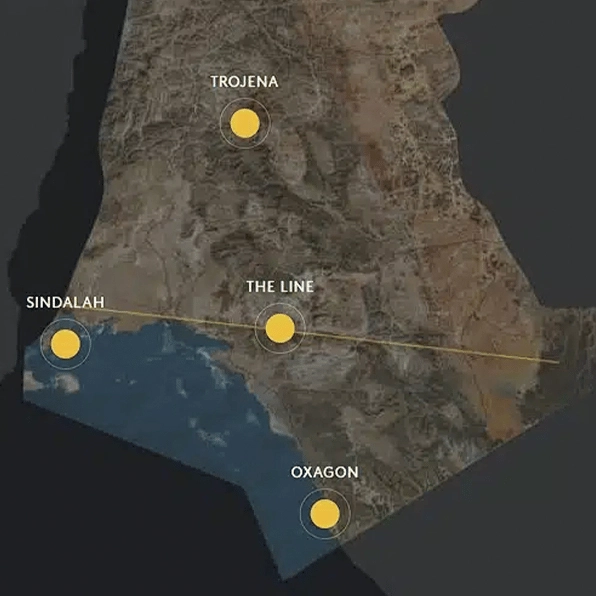 Map of Neom and ‘The Line’ shows just how enormous the $1 trillion giga-project plans to be