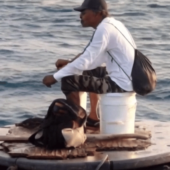 Man rescued after drifting in open sea on makeshift raft leaves everyone noticing the same bizarre detail