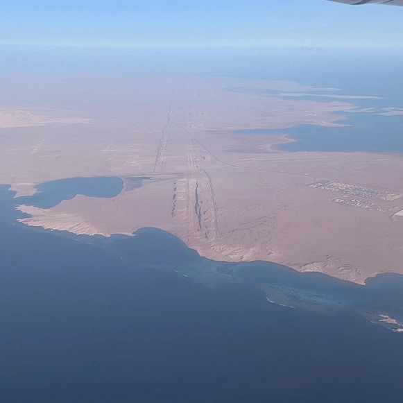 Plane passenger shares aerial view of progress on Saudi Arabia's 'insane' $1,000,000,000,000 project