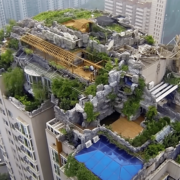 Man spent six years building ‘secret mountaintop mansion’ on top of skyscraper
