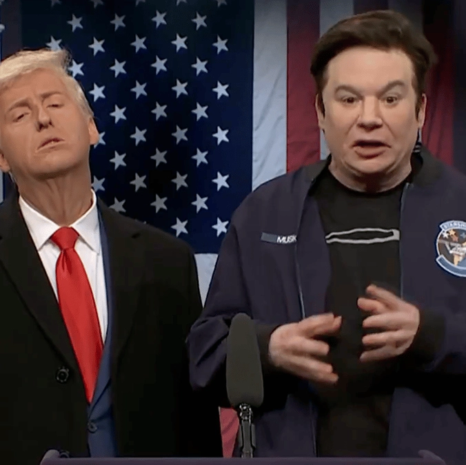 Elon Musk responds to Mike Myers' brutal SNL skit roasting Trump tariffs and Tesla vandalism