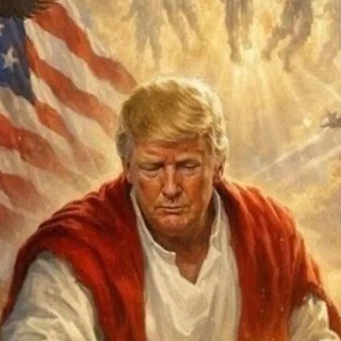 People spot hidden meaning in Trump's AI Jesus image as they highlight 'evil' figure
