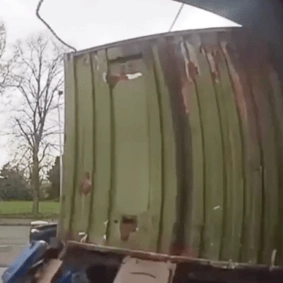 Shocking ring doorbell footage captures 'close shave' moment crane smashes straight into family home