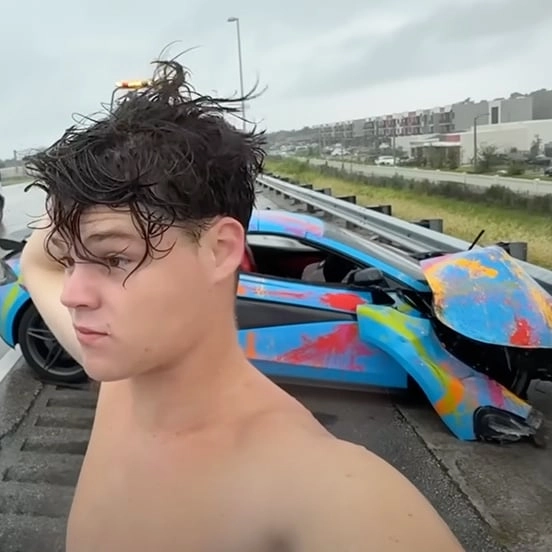 YouTuber who crashed $200,000 car while streaming is permanently banned from major streaming platform