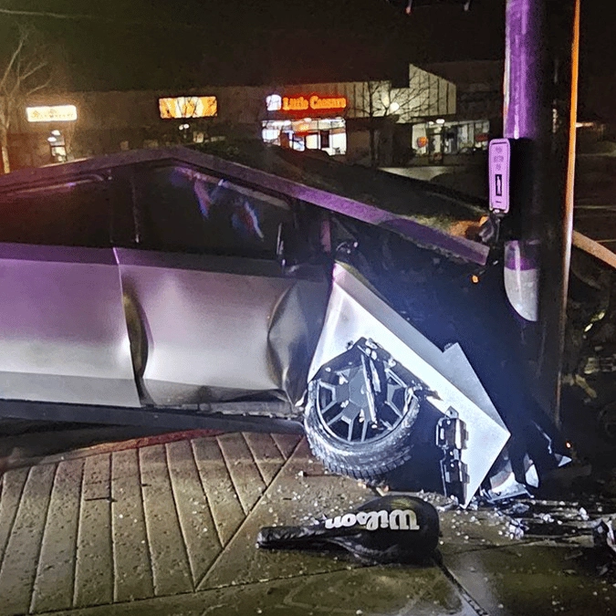 Cybertruck owner thanks Tesla after his vehicle drives into a pole while in self-driving mode
