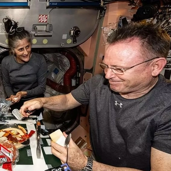 Stranded NASA astronauts share Thanksgiving meal after growing fears over their health