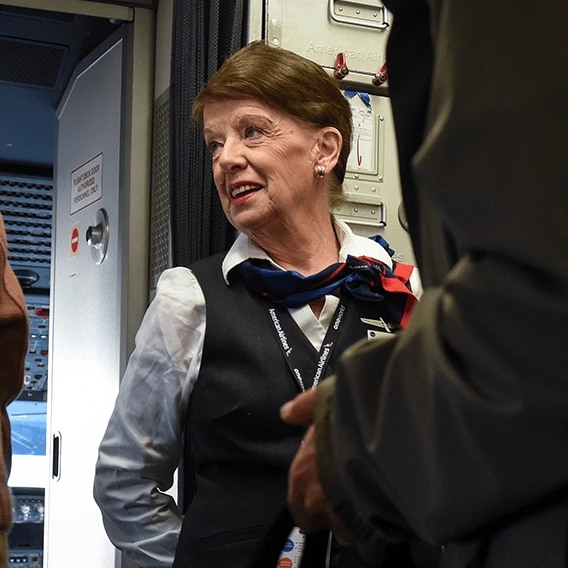 Woman recognized as the 'world’s longest-serving flight attendant' has died