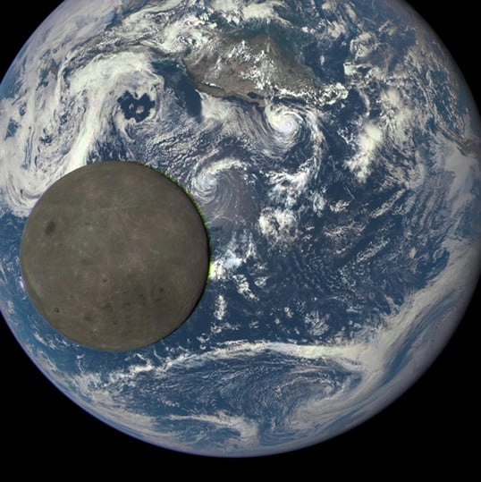 New NASA photo showing the Moon crossing Earth is so unbelievable people are convinced it's fake