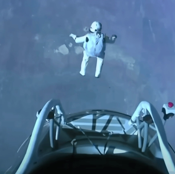Man who jumped from space at 843mph reflects on the 'alarming' moment he began to spin out of control