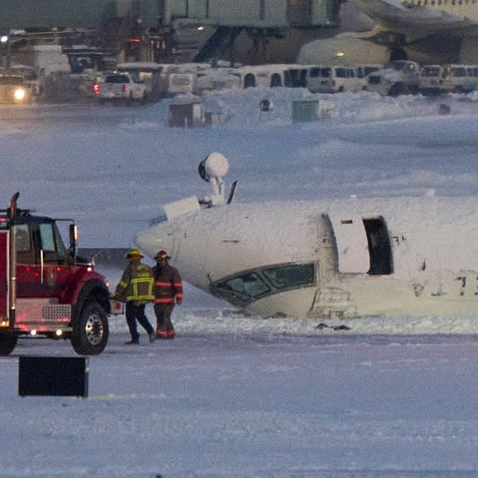 Amount of compensation offered to every passenger onboard Delta Airlines plane that crash-landed upside down