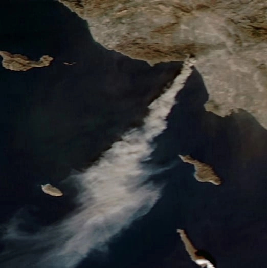 Heartbreaking images show what LA wildfires look like from space