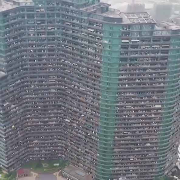 Inside 'dystopian' flat block where its 20,000 residents never need to go outside
