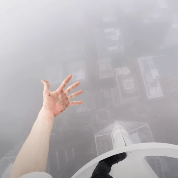 YouTuber climbs 1,100ft up LA's tallest skyscraper and the views will make you dizzy