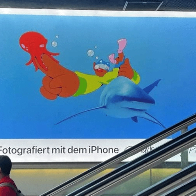 People notice incredibly awkward X-rated mistake in Apple's new billboard ad