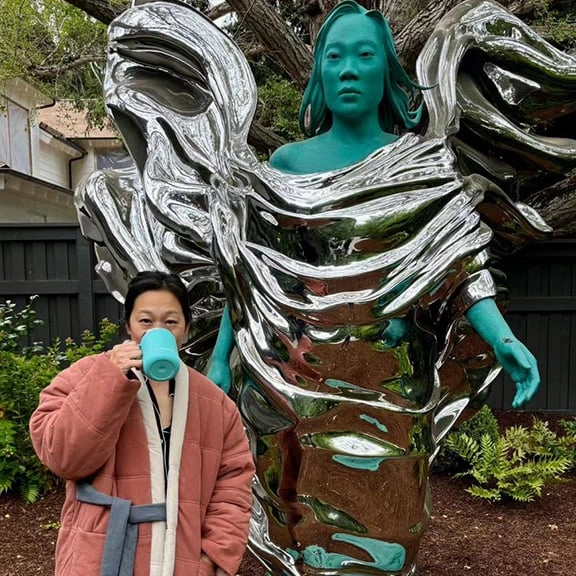Mark Zuckerberg unveils 'bizarre' 7ft statue of wife and people are loving it