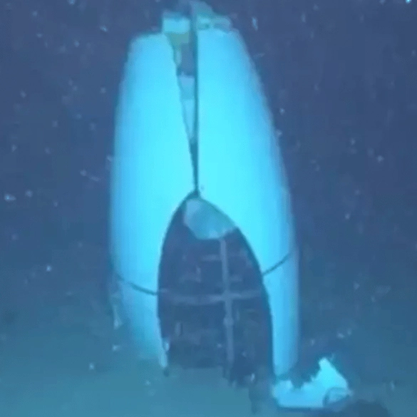 Haunting first footage of Titan sub wreckage after implosion released by US Coast Guard