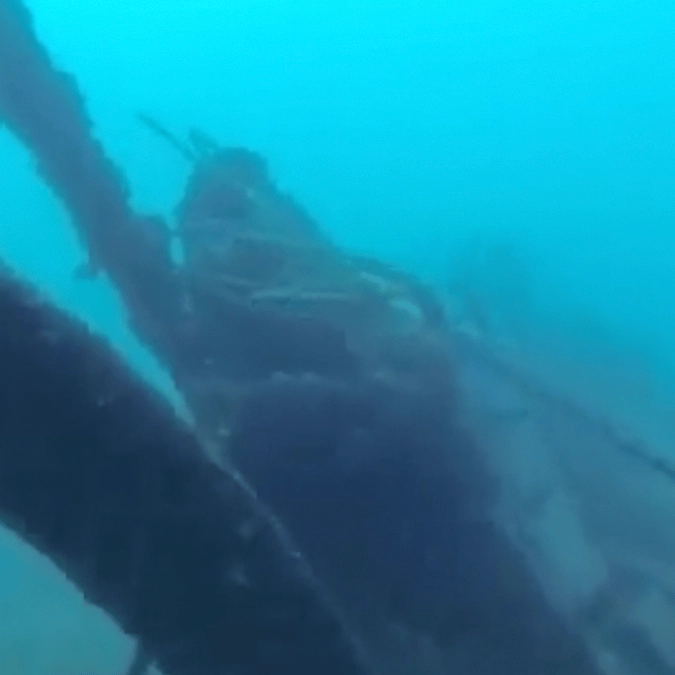 Bone-chilling footage of large ship passing over diver unlocks 'new nightmare' for viewers