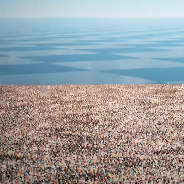 'Terrifying' animation shows what it would look like if all humans stood side-by-side