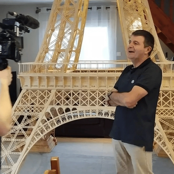 Man who spent eight years building 23ft Eiffel Tower with matchsticks finally accepted for Guinness World Record after U-turn