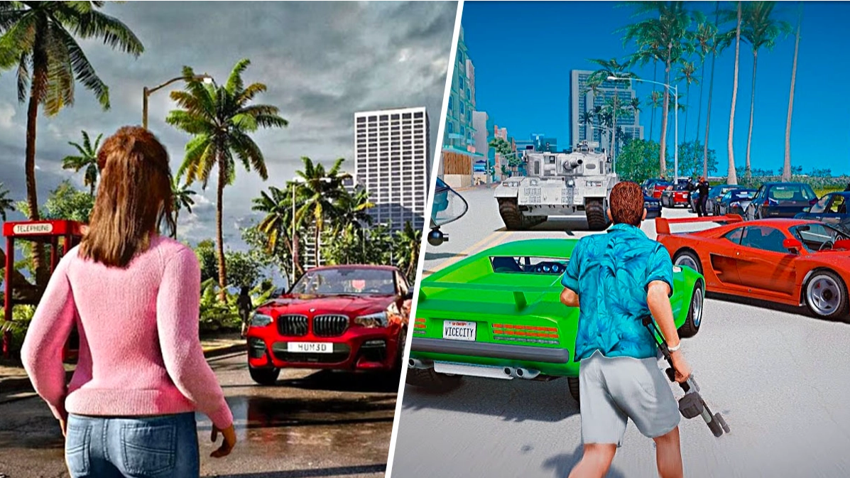 GTA 6 'time travel' concept shows character jumping through time