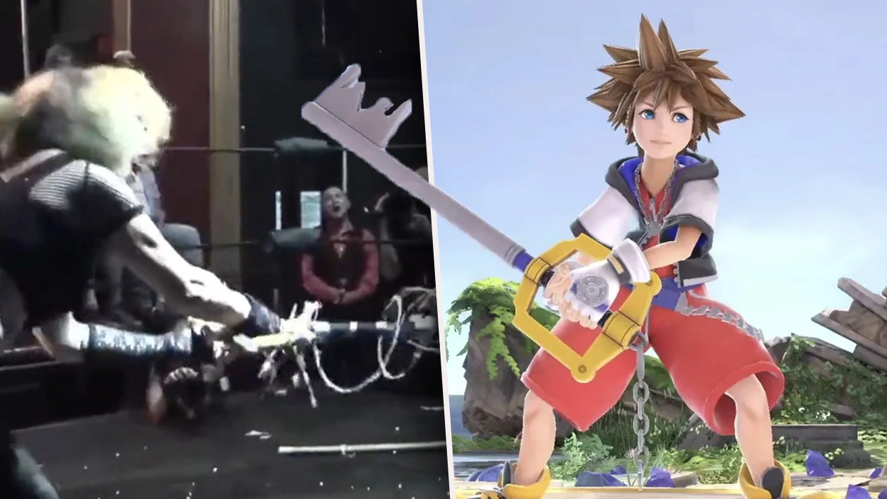 Wrestler Destroys Opponent Using... A Keyblade Wrapped In Barbed Wire