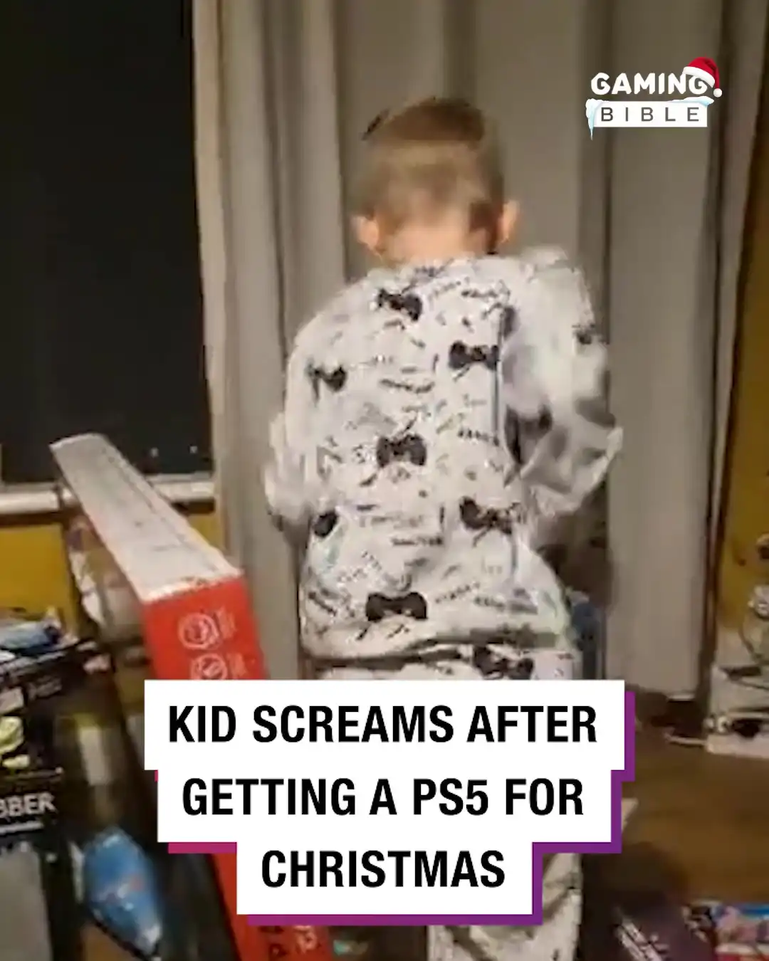 Kid screams after getting PS5 for xmas