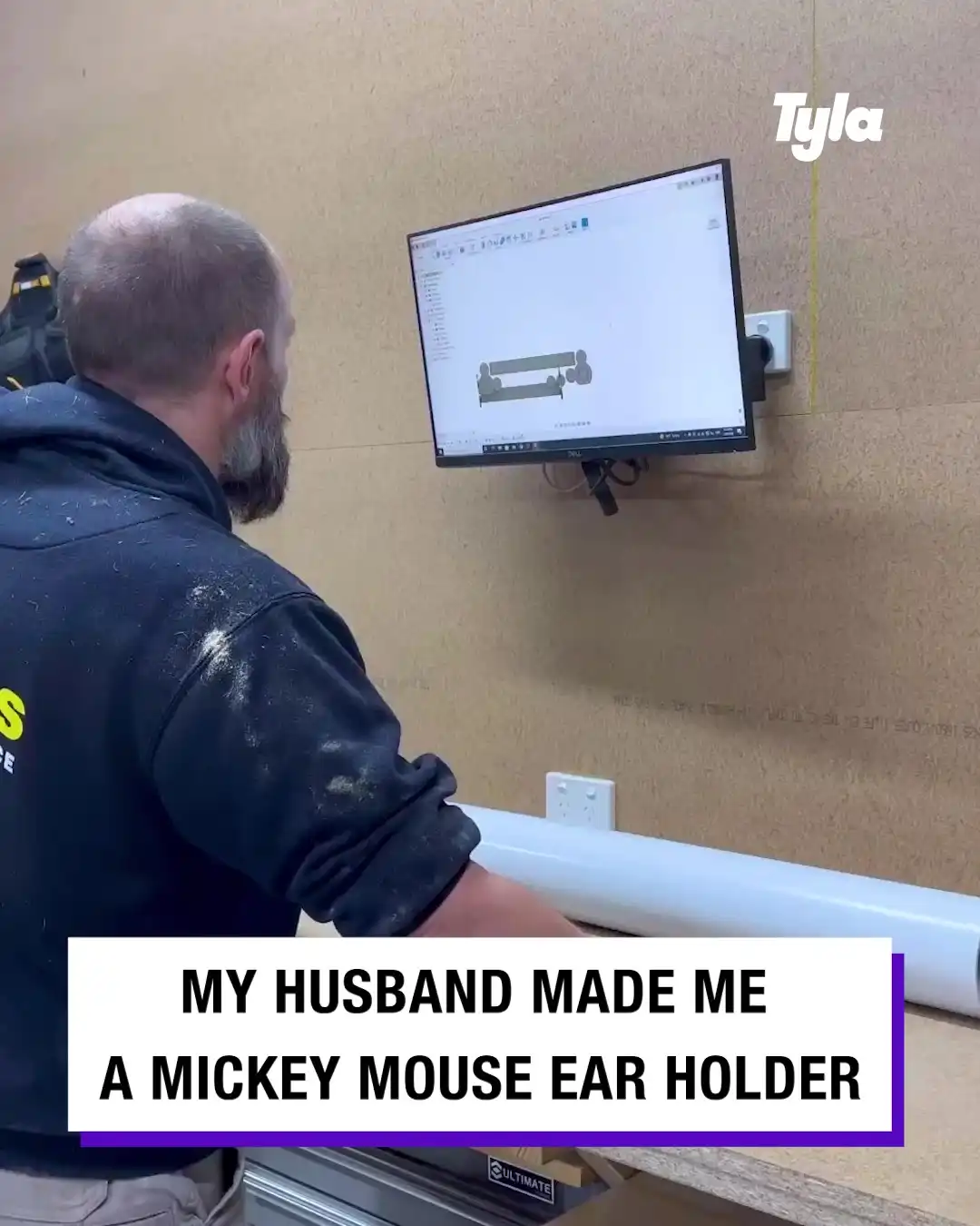 My husband made me a Mickey Mouse ear holder