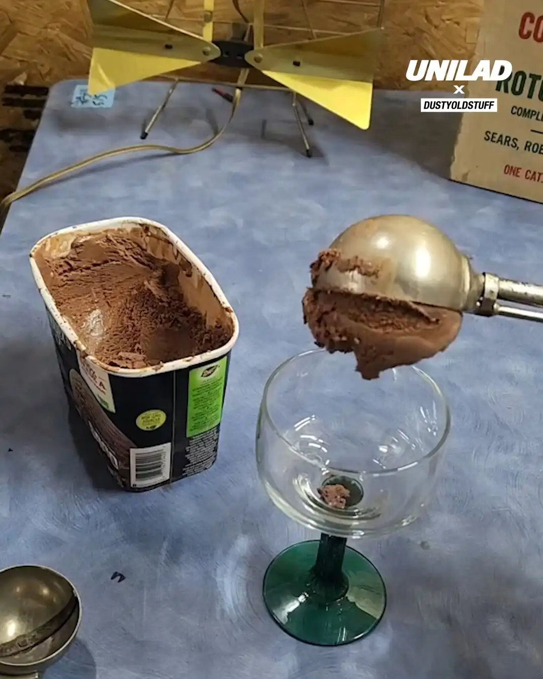 Testing Antique Ice Cream Scoops