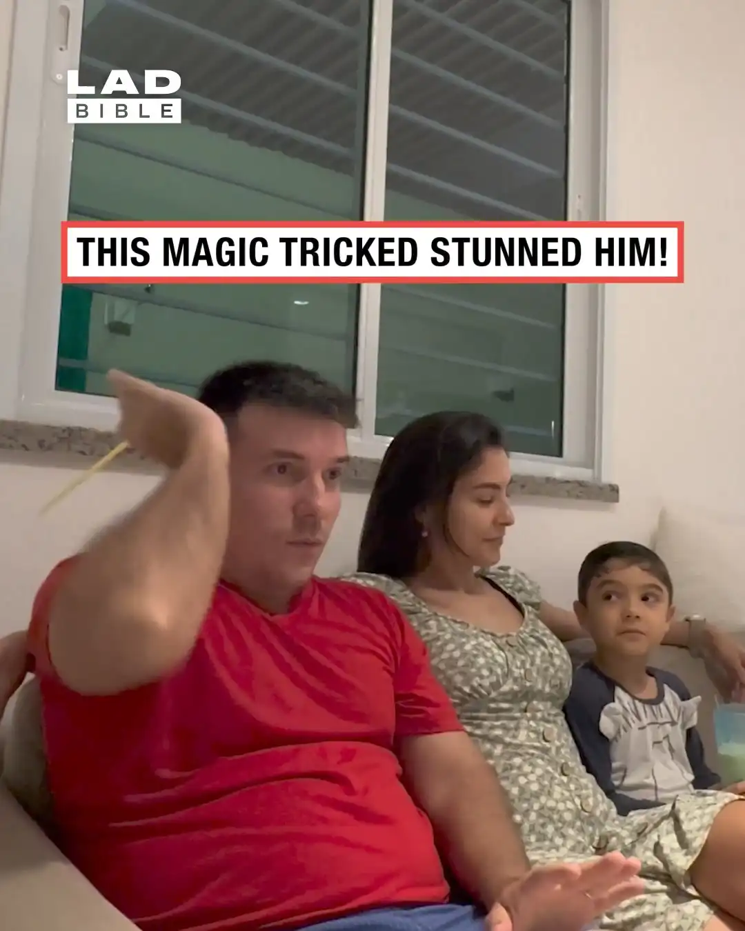 Kid stunned by parents magic trick