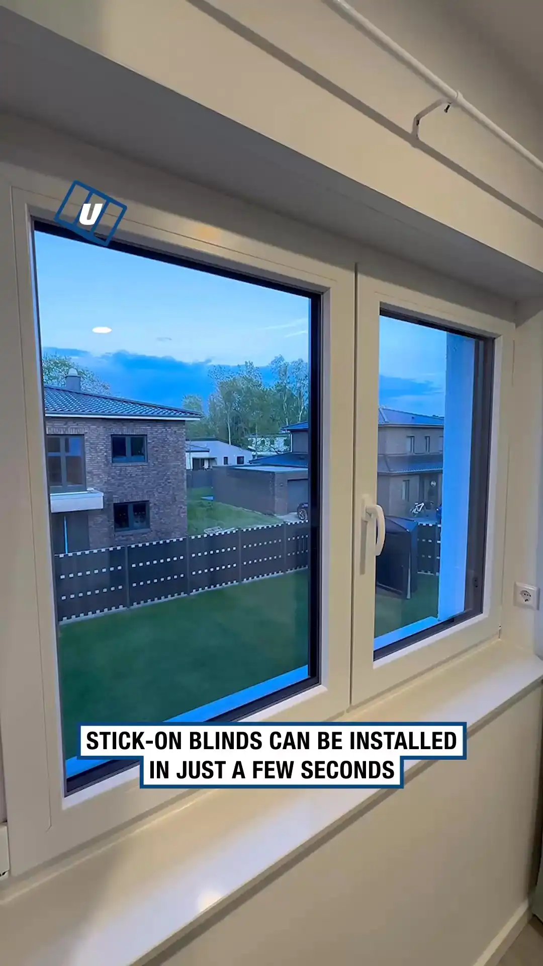 Installing stick on blinds