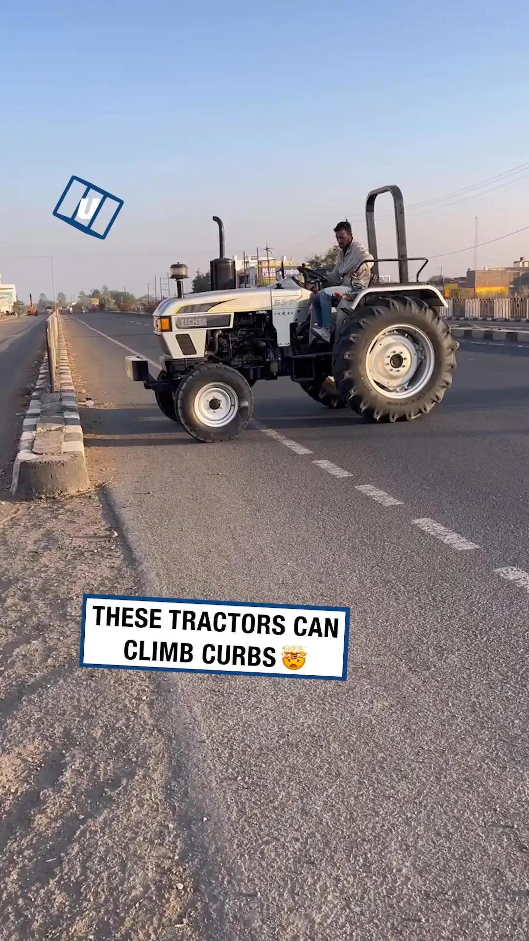 These tractors can climb curbs