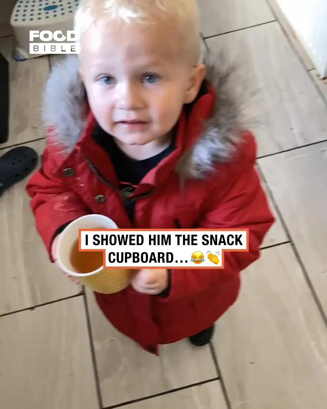 Kids hilarious reaction to seeing the snack cupboard 😂👏