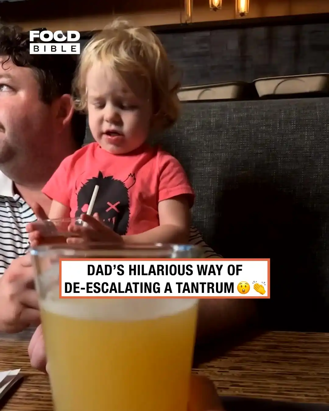 Dad's hilarious way of stopping a tantrum ππ‘