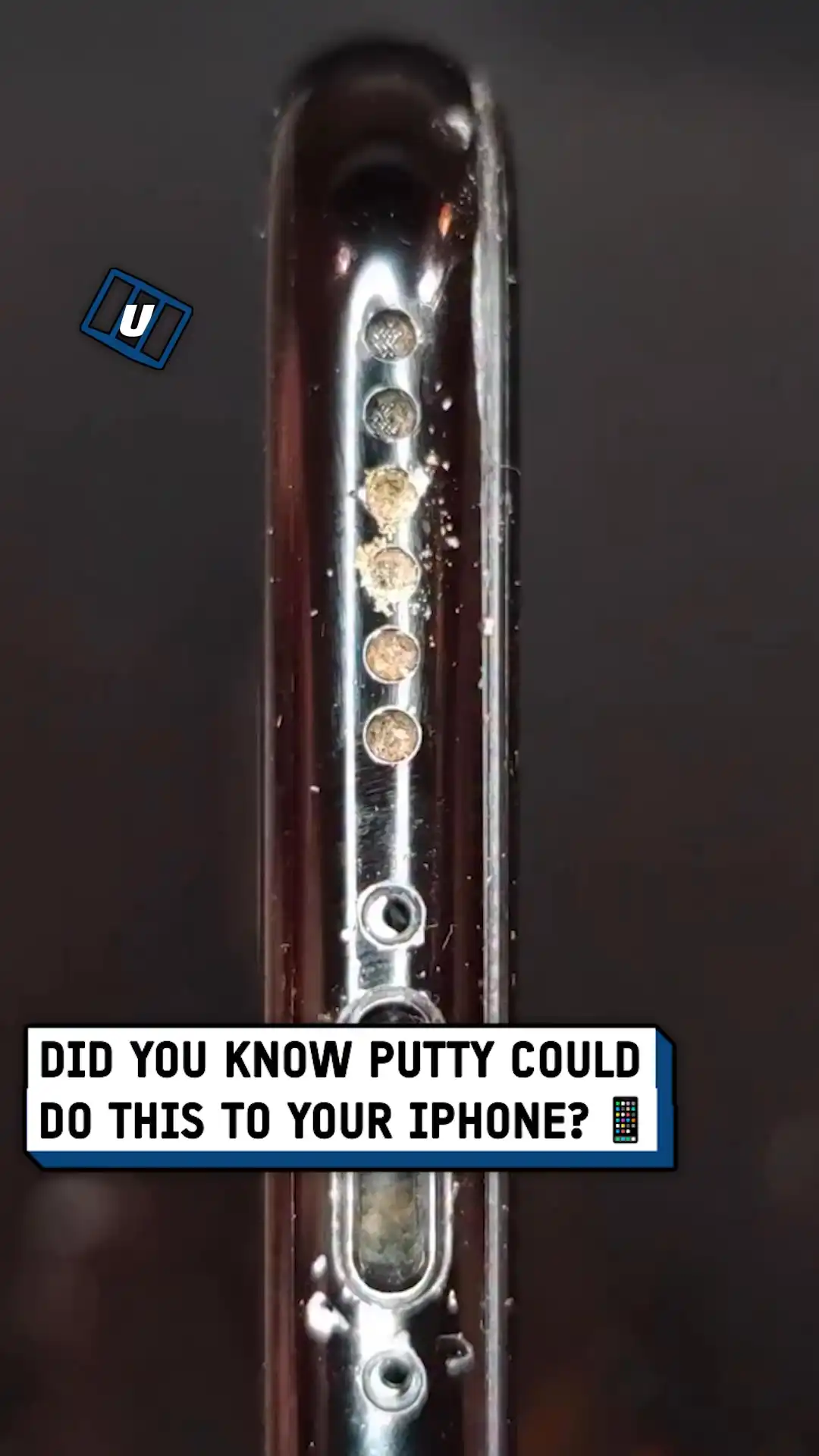 Cleaning iPhone speakers with cleaning putty 😮💦