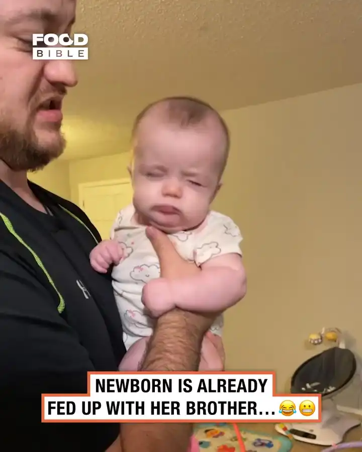 Newborn is fed up with her brother already ππ