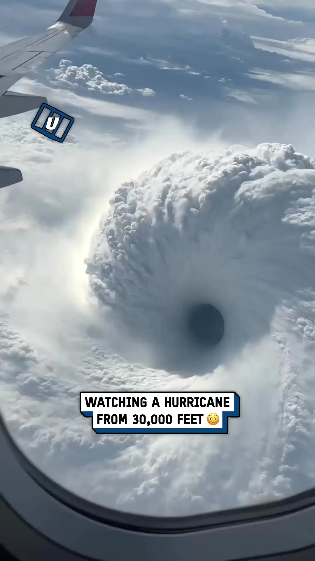 Hurricane at 30,000 feet 🌪️🛩️