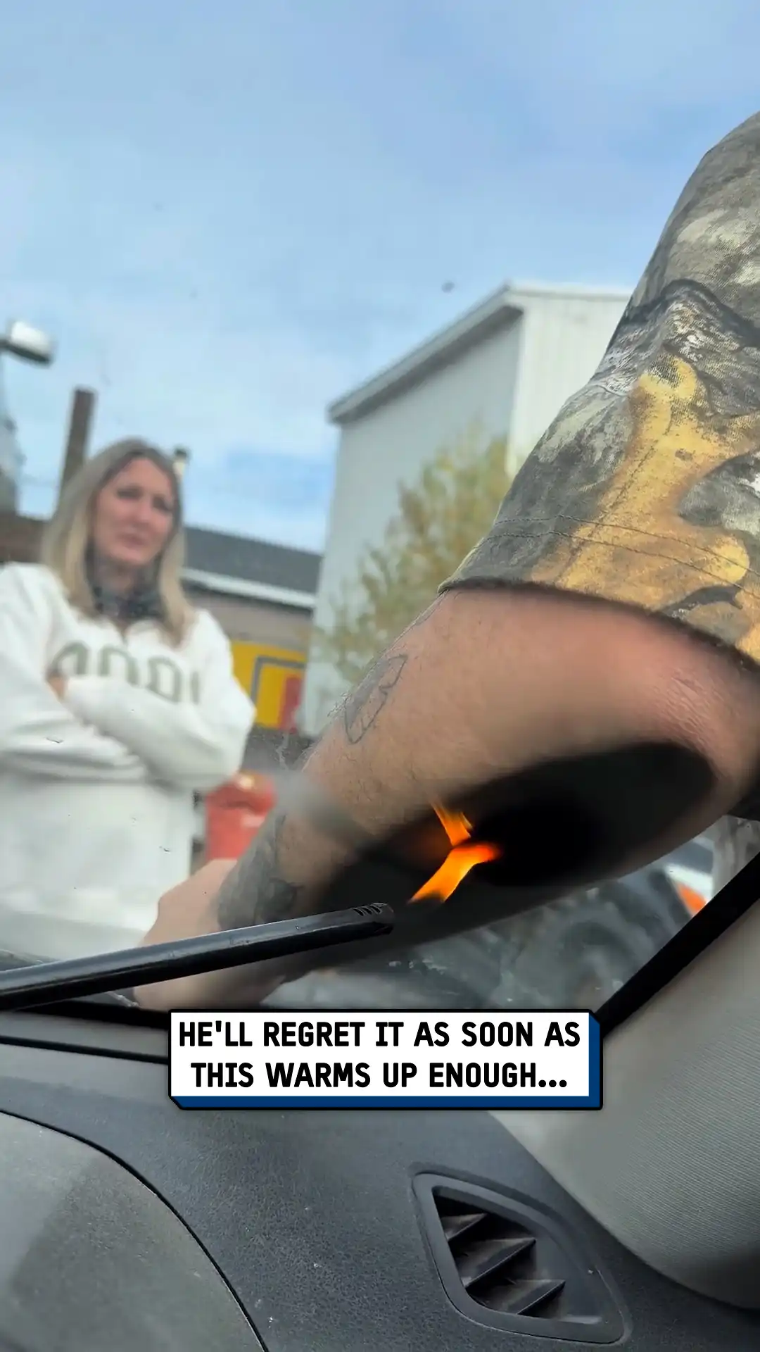 Windscreen heat prank 🔥🤣