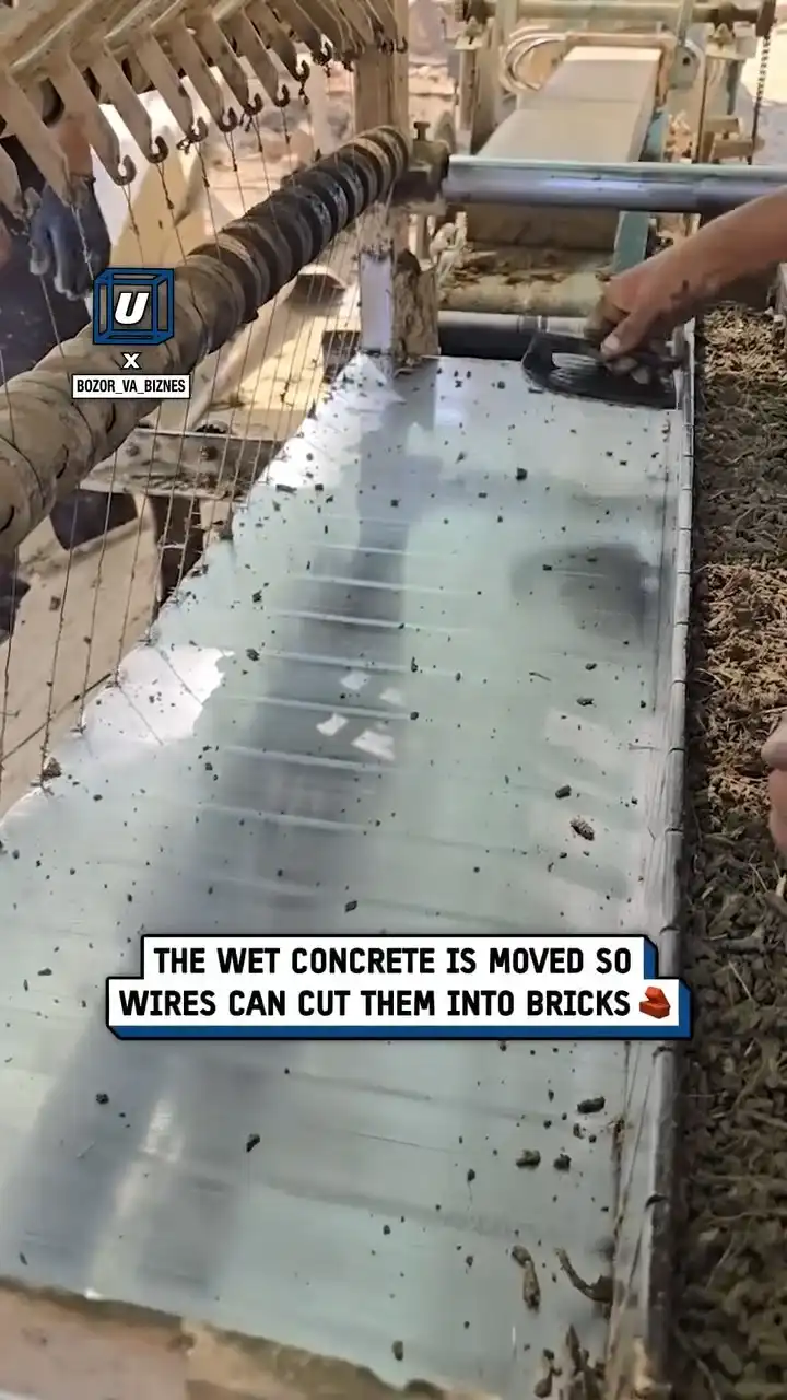 How concrete bricks are made 🧱🤯