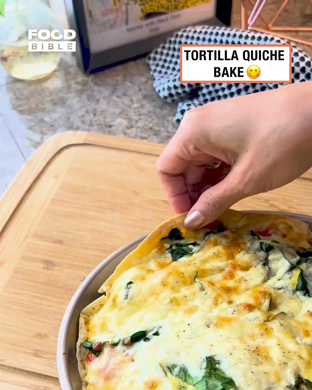 Tortilla quiche bake 🍳 😍