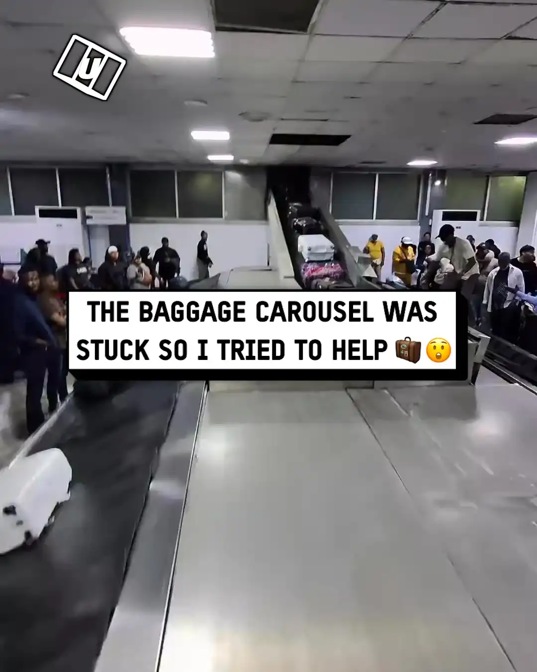 Airport baggage confrontation