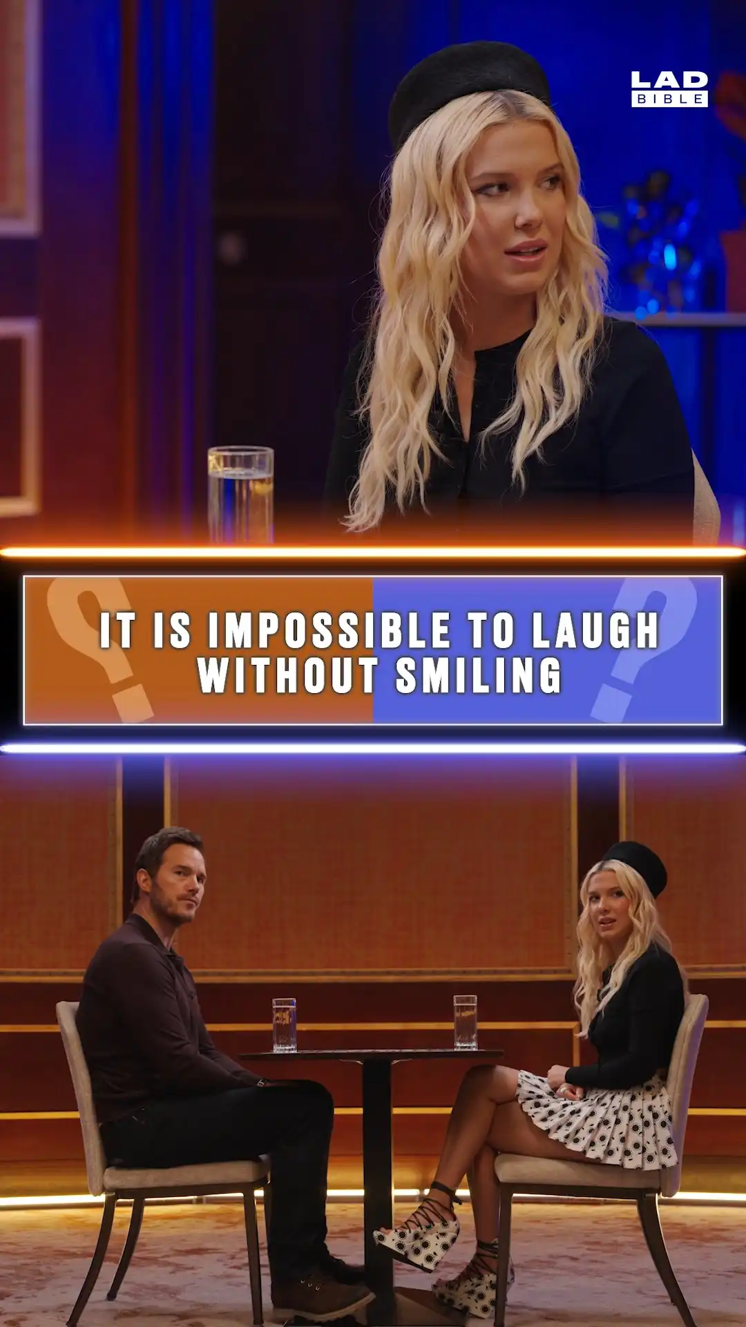 Millie Bobby Brown & Chris Pratt try to laugh without smiling